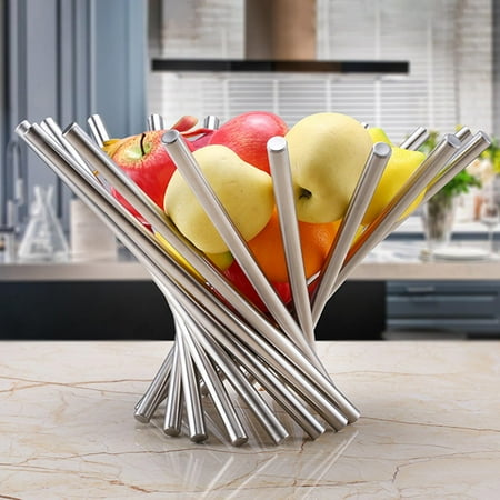 Baohao Creative Stainless Steel Rotation Fruit Bowl 37x25x19cm
